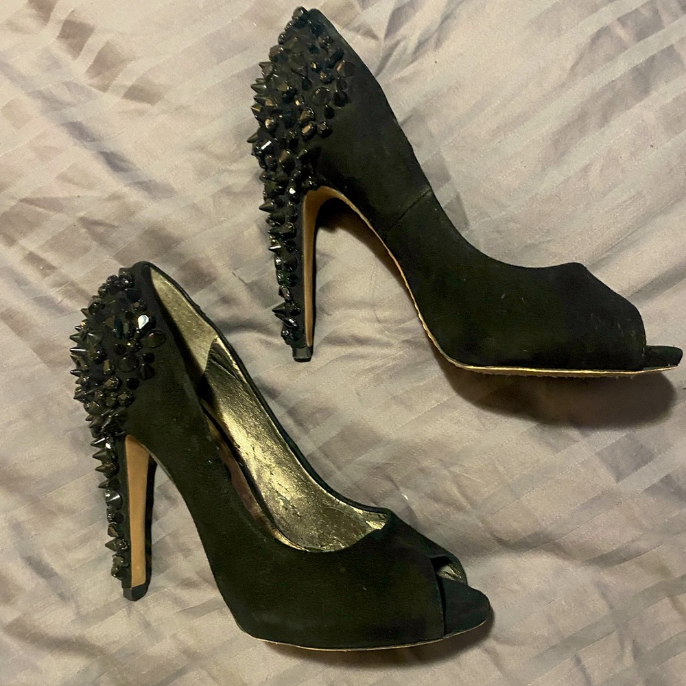 Sam Edelman Black Lorissa Spiked Stilletos Size 6
